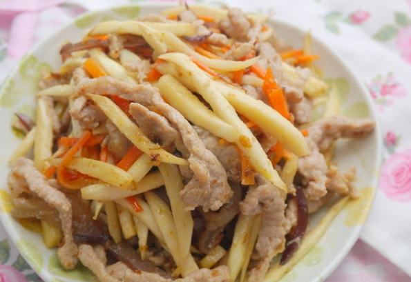 茭白筍炒肉絲
